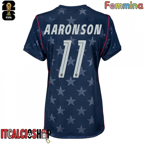 Stati Uniti Brenden Aaronson #11 Seconda Maglia Femmina Mondiali 2026 Manica Corta